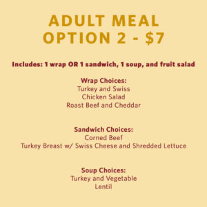 Break the Fast - Adult Meal, Option 2
